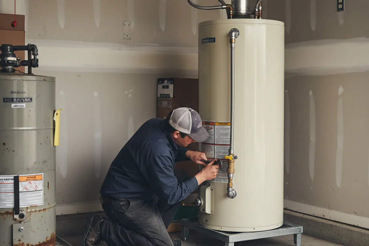 Water heater and shutoff valve replacement in Moscow